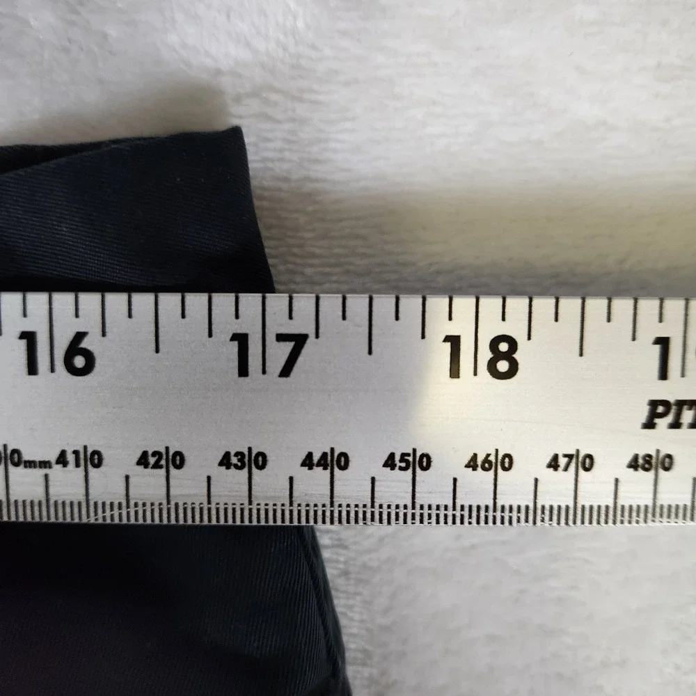Banana Republic Mens 35R Smithfield Black Pleated Cotton Dress Pants‎